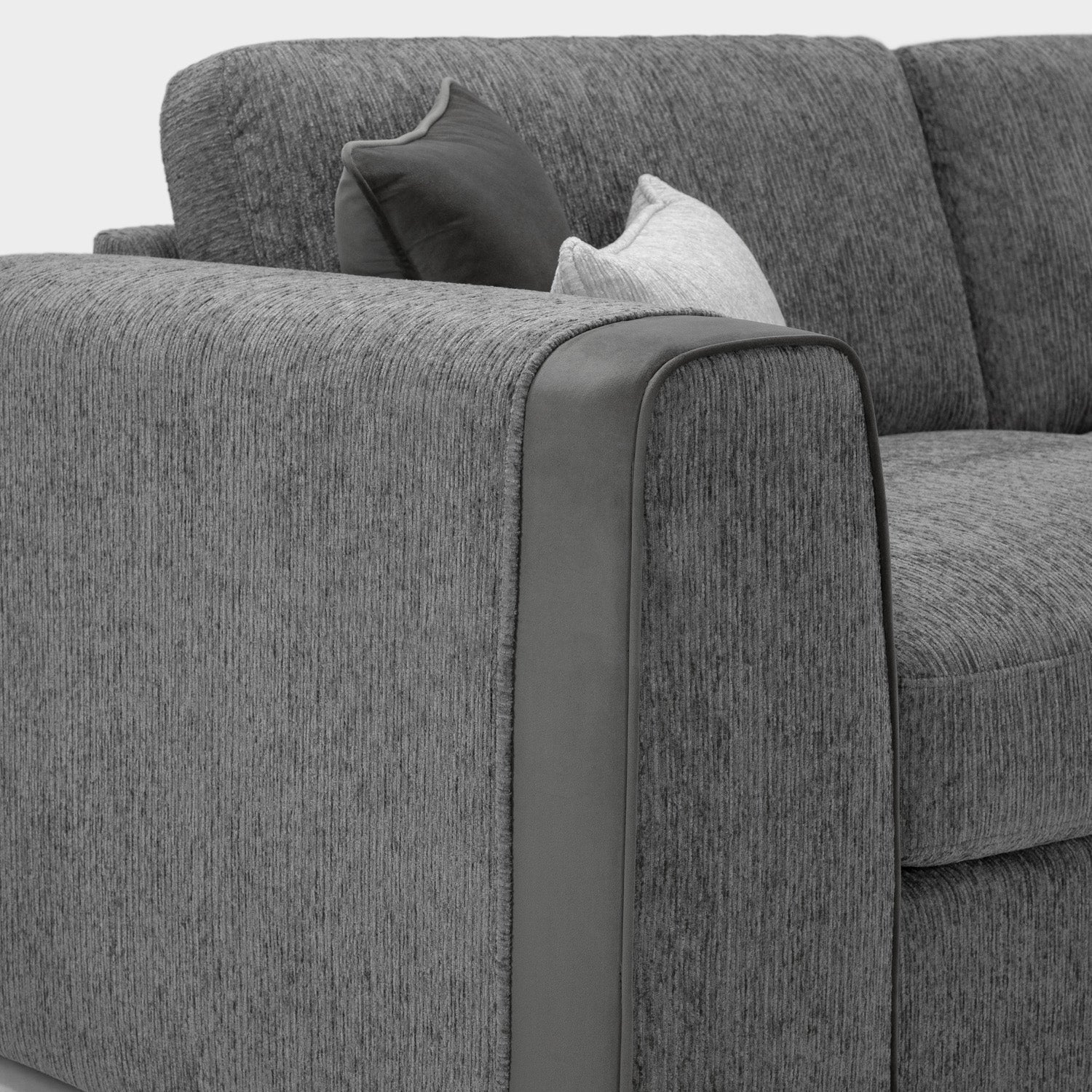 Naples Sofa Grey 3 Seater - Image 4