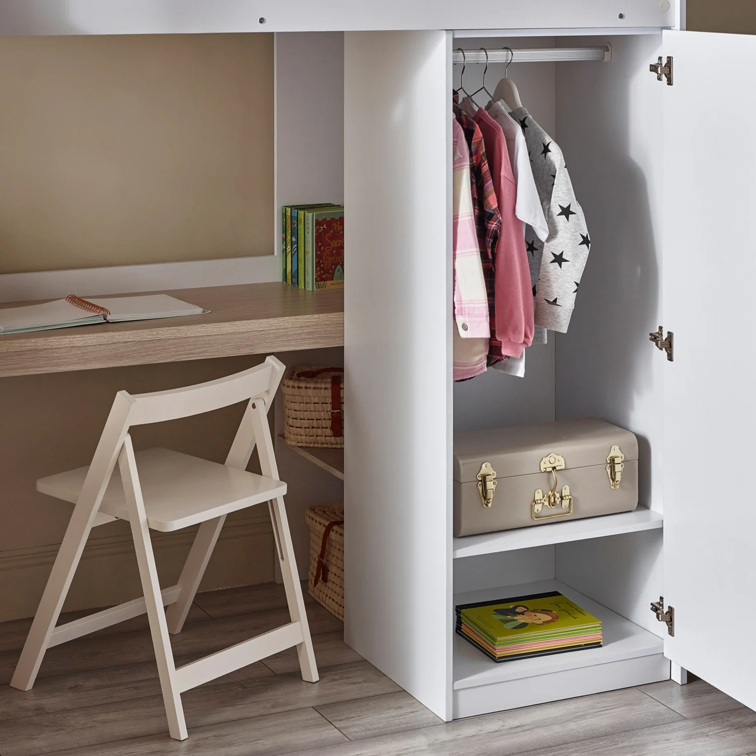 Oasis Highsleeper Bed Wood & White - Image 9