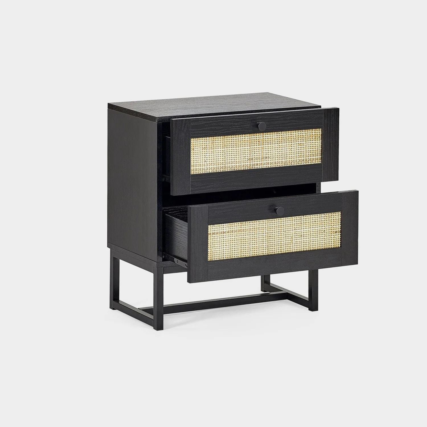 Philippa Bedside Black 2 Drawer - Image 3