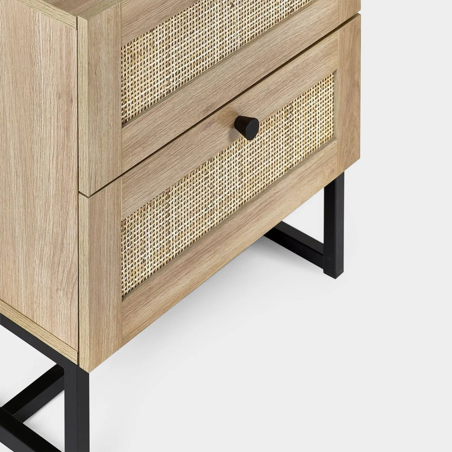 Philippa Bedside Oak 2 Drawer - Image 4