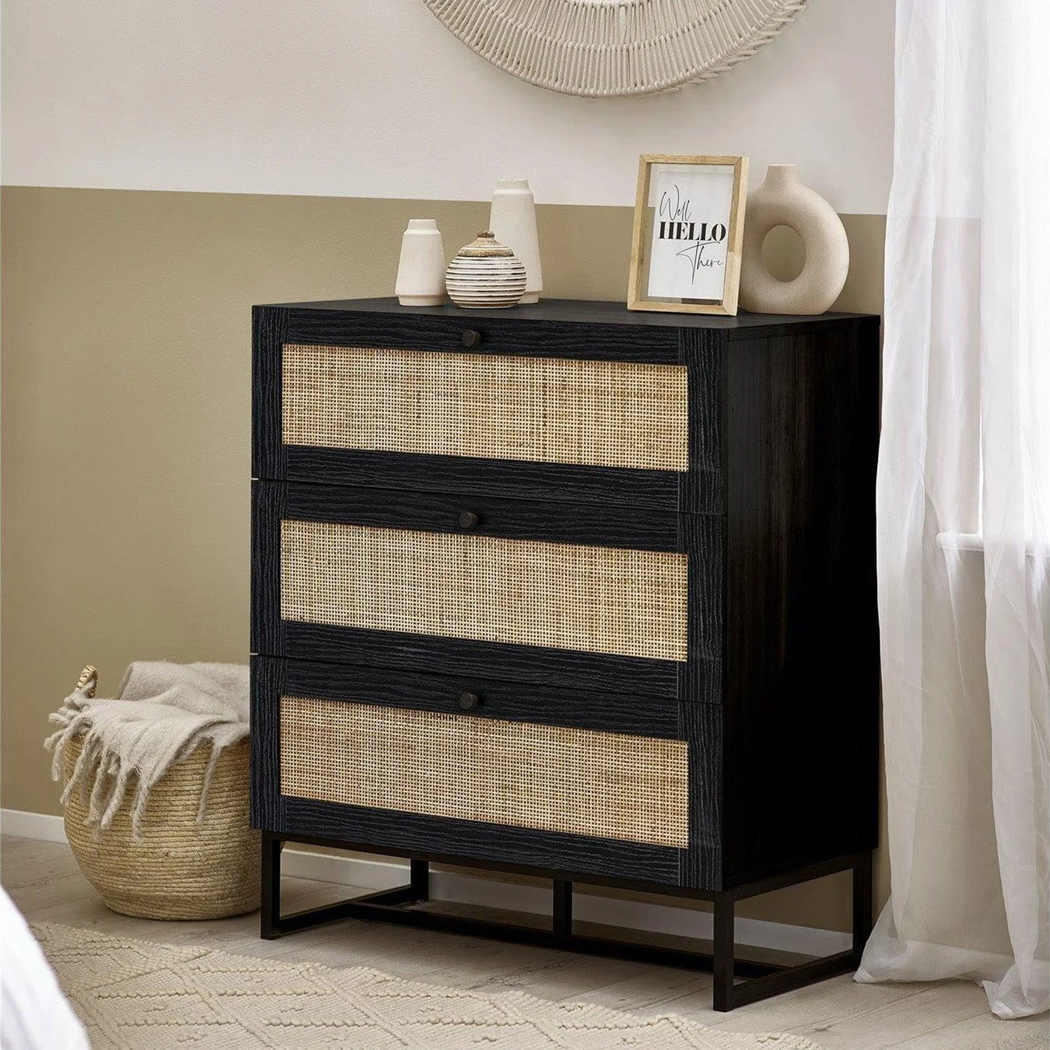 Philippa Chest Black 3 Drawer - Image 5