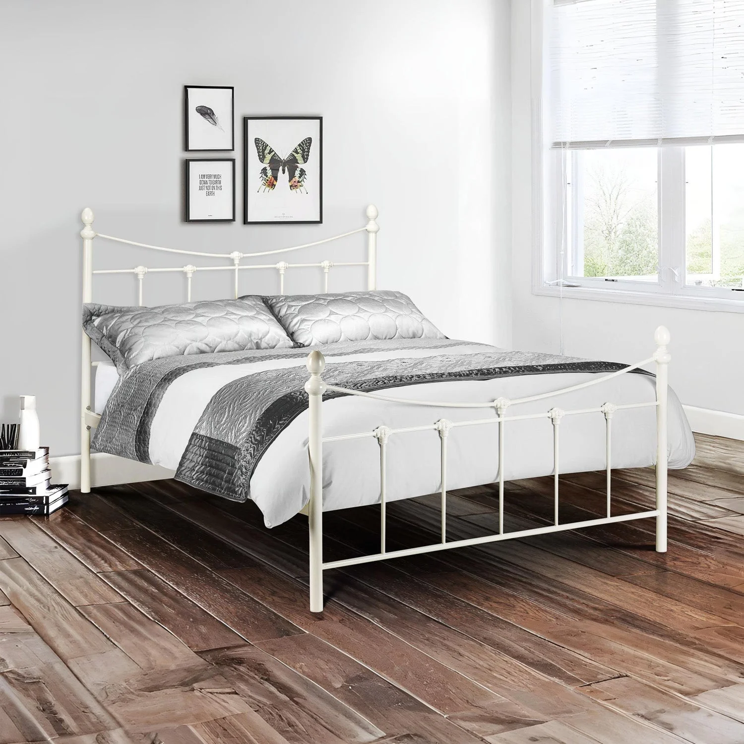 Radcliffe Bed Frame Kingsize Stone White - Image 3