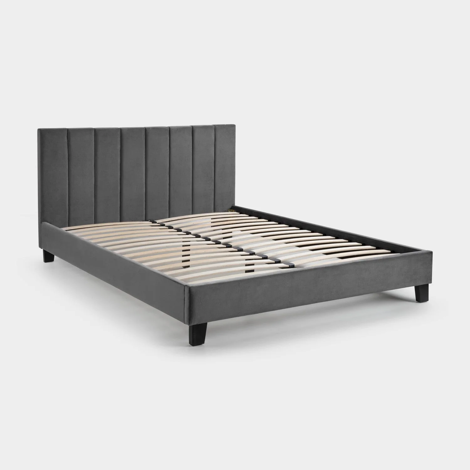Rhea Bed Frame Double Grey - Image 3