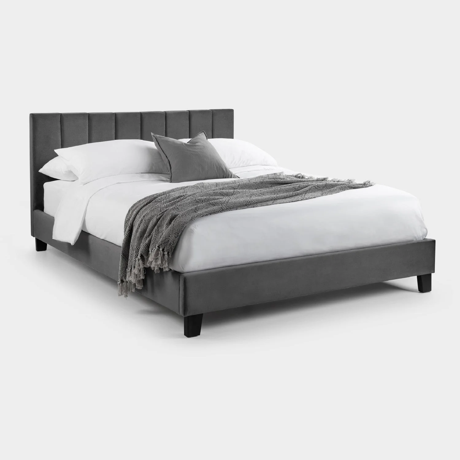 Rhea Bed Frame Single Grey - Image 2