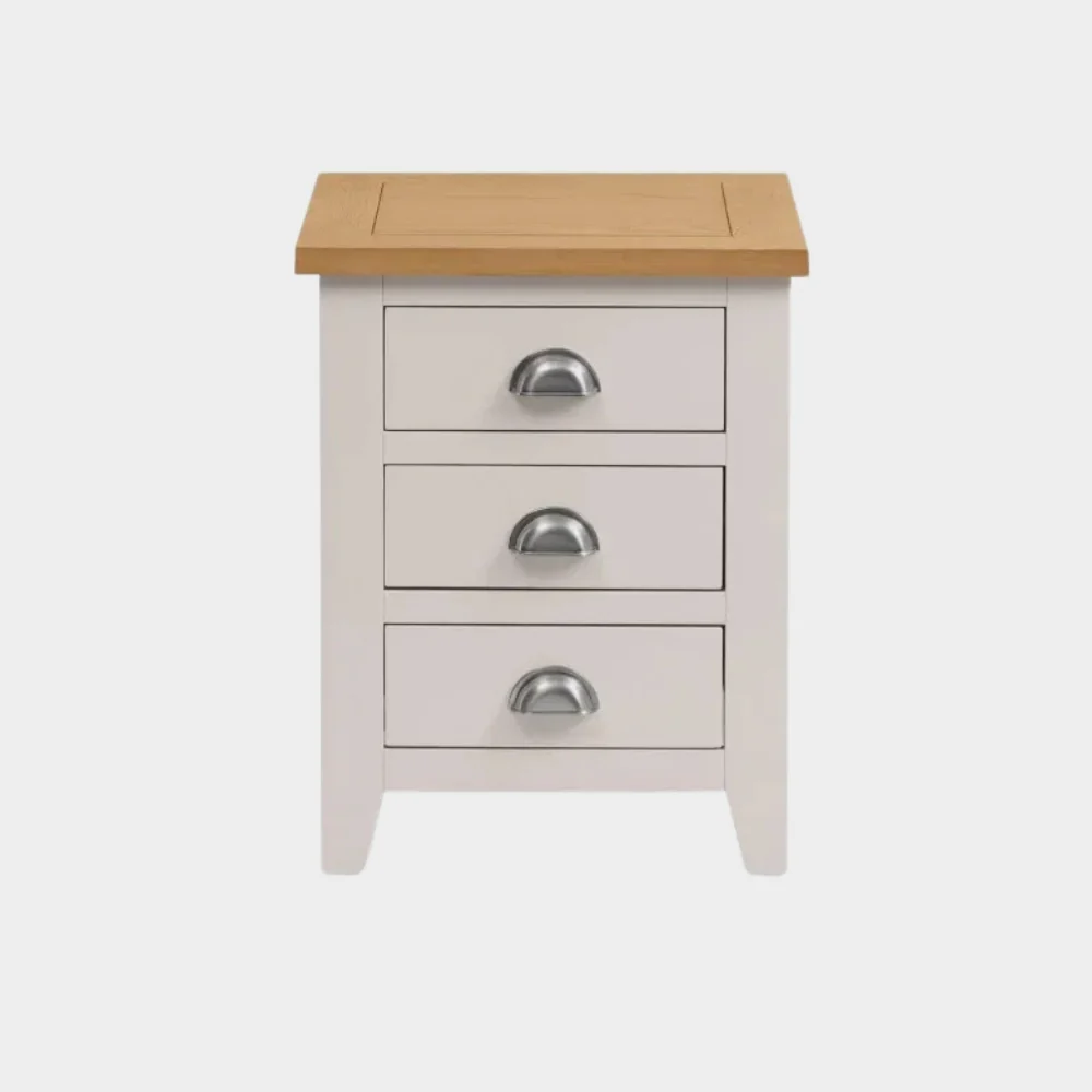 Richmond Bedside 3 Drawer Elephant Grey - Image 3