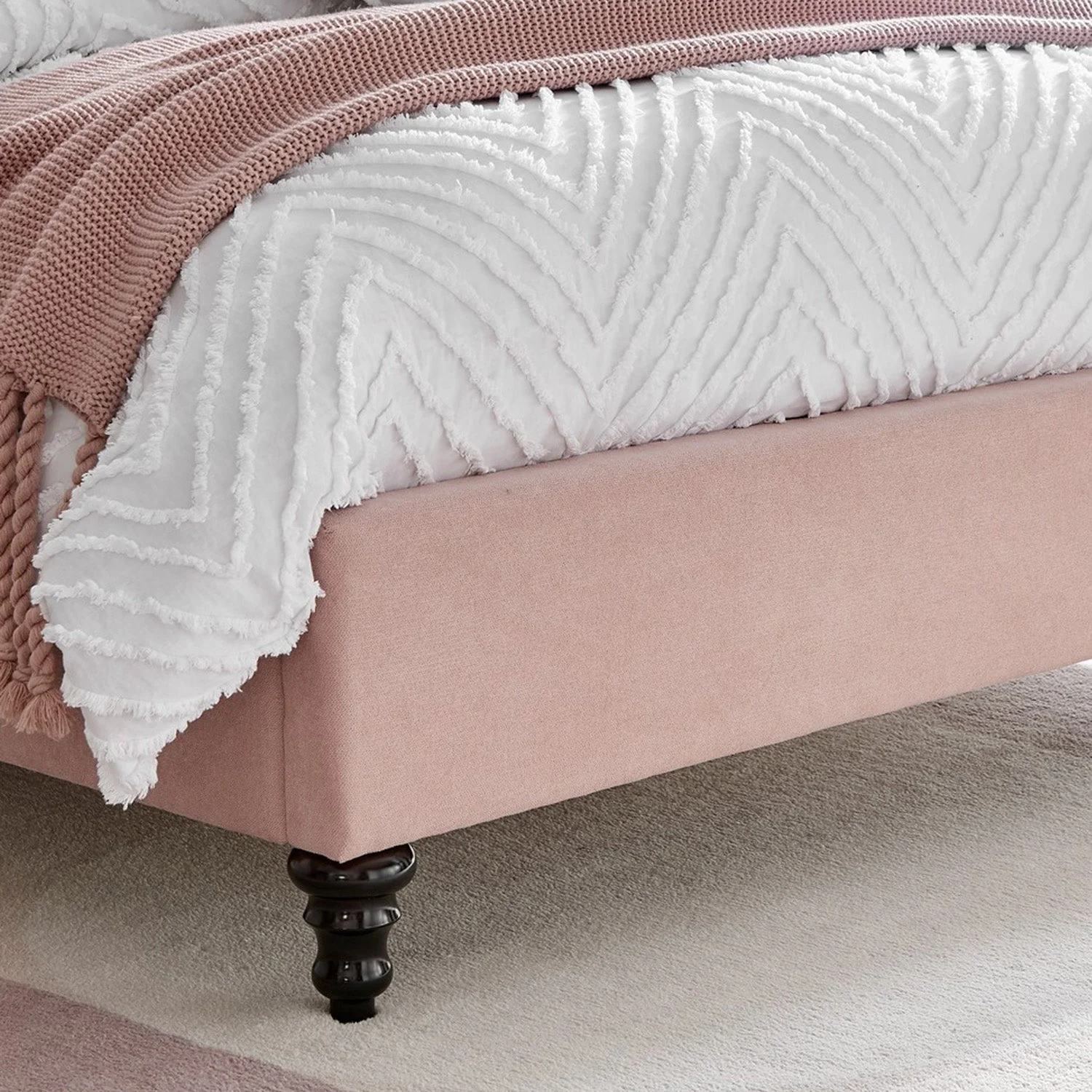 Rosa Bed Frame King Pink - Image 4