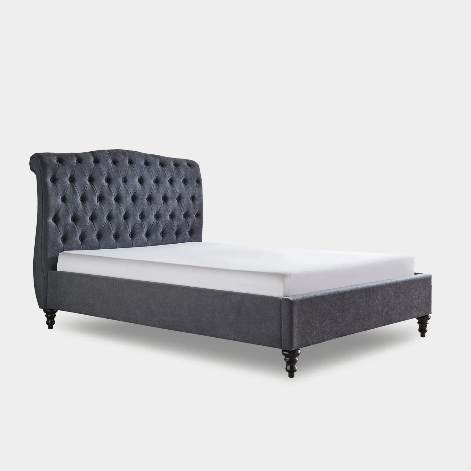 Rosa Bed Frame Single Dark Grey