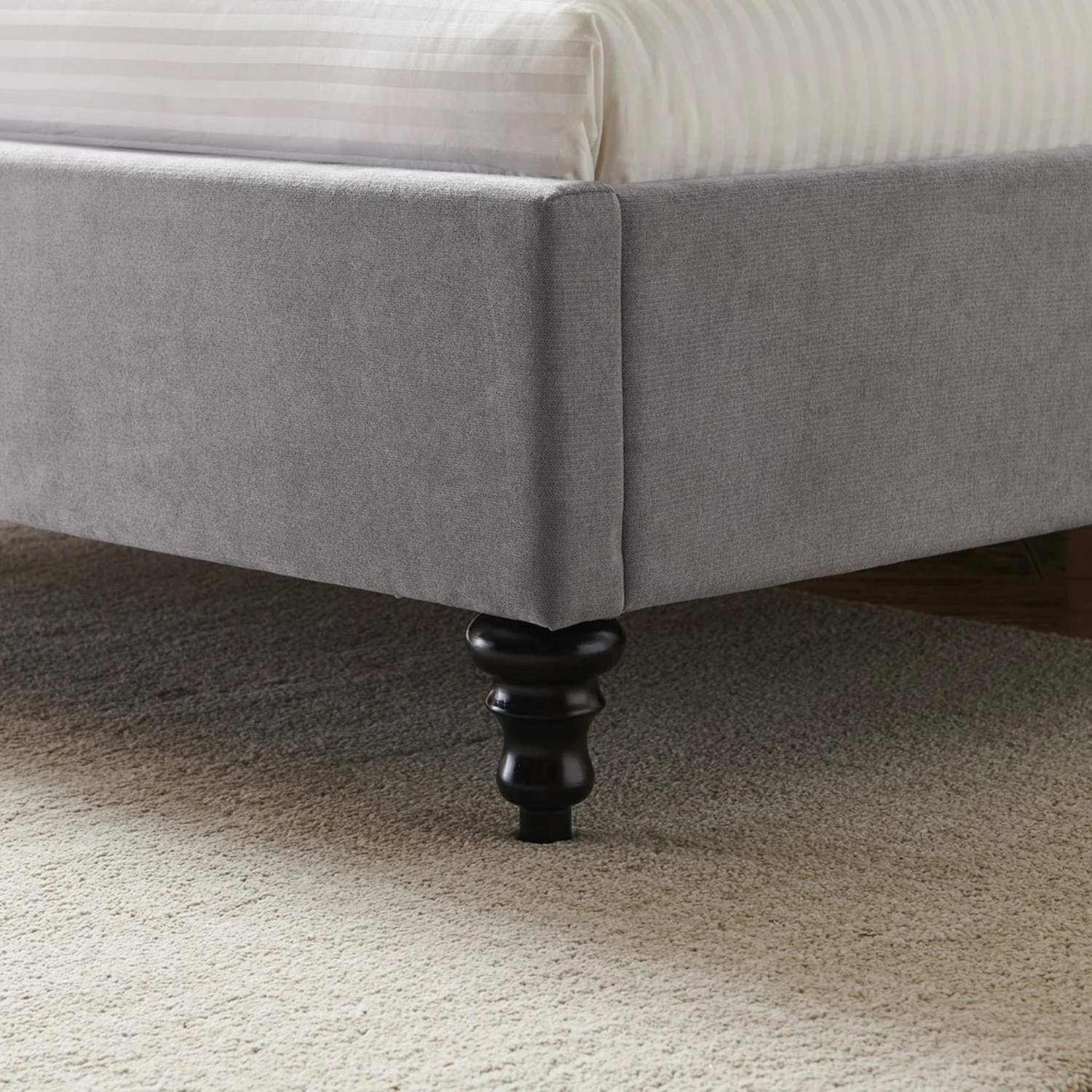 Rosa Bed Frame Single Light Grey - Image 3