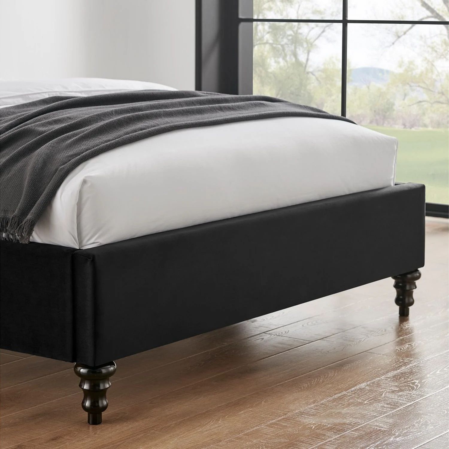 Rosa Bed Frame Super King Black Velvet - Image 4