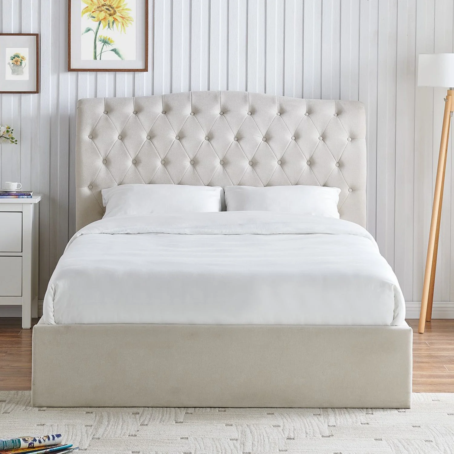 Rosa Storage Bed Frame Double Natural - Image 5