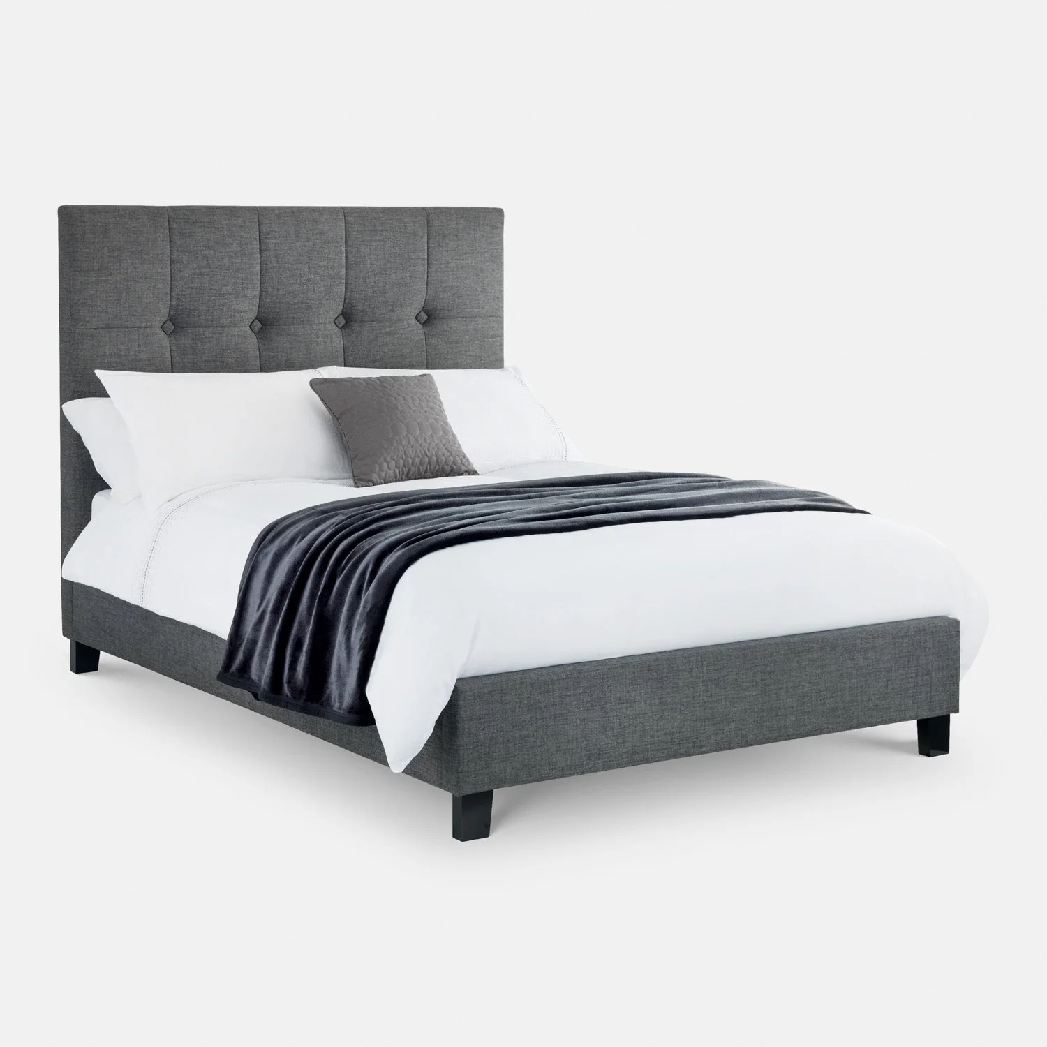 Sorin Bed Frame Double Slate Linen - Image 2