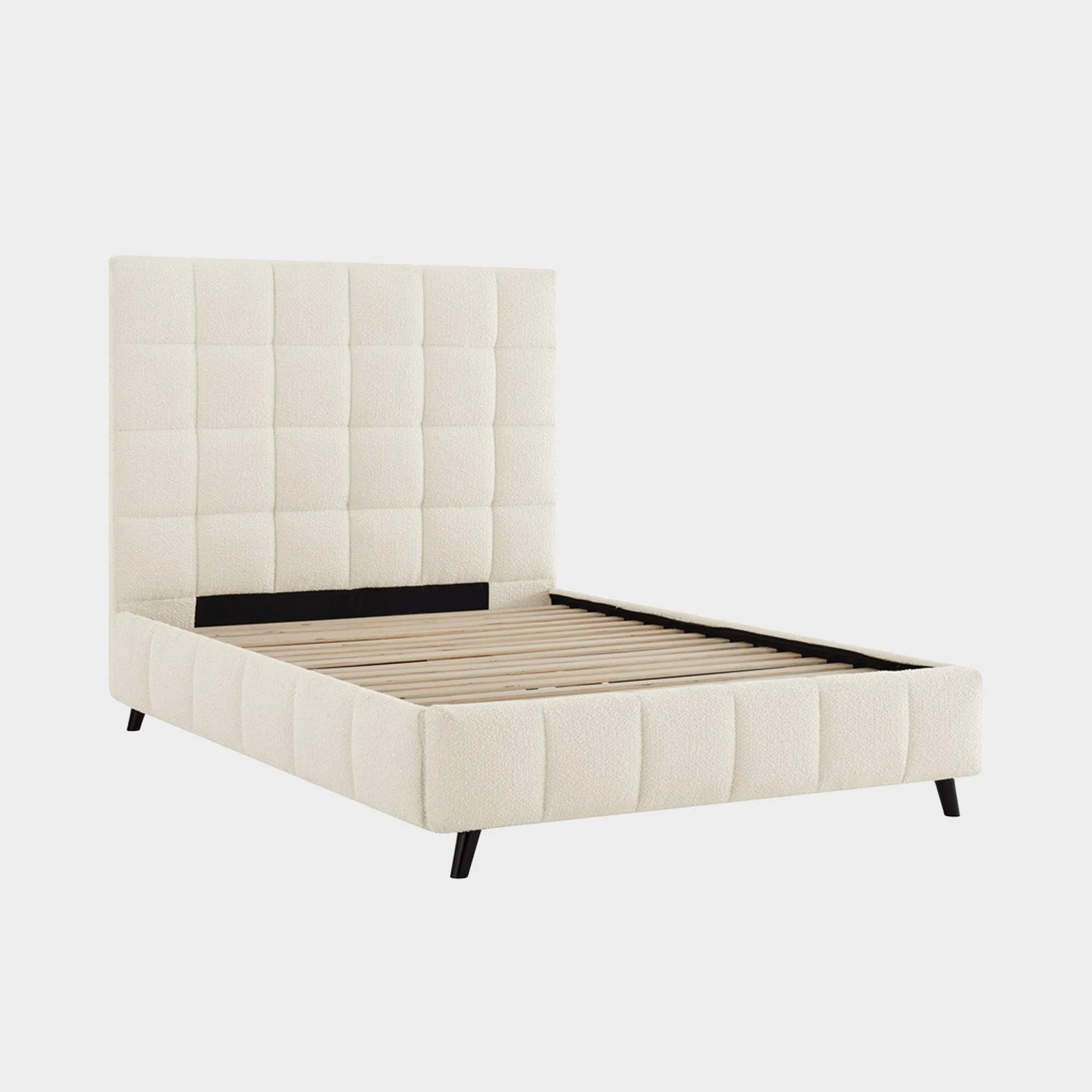 Starla Bed Frame King Ivory Boucle - Image 2
