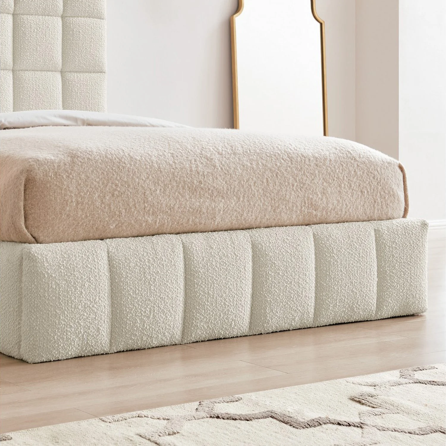 Starla Storage Bed Frame Double Ivory Boucle - Image 4