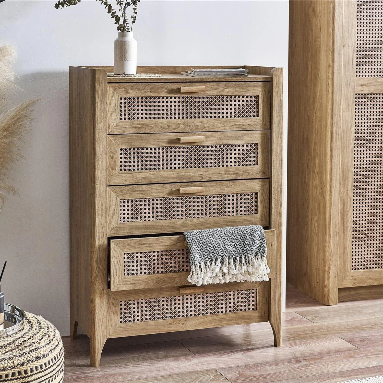 Sunny Chest Oak 5 Drawer - Image 7