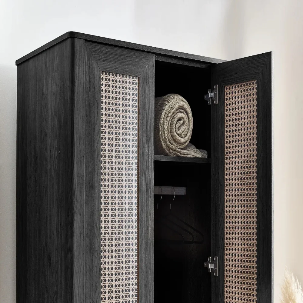Sunny Wardrobe 2 Door Black - Image 4