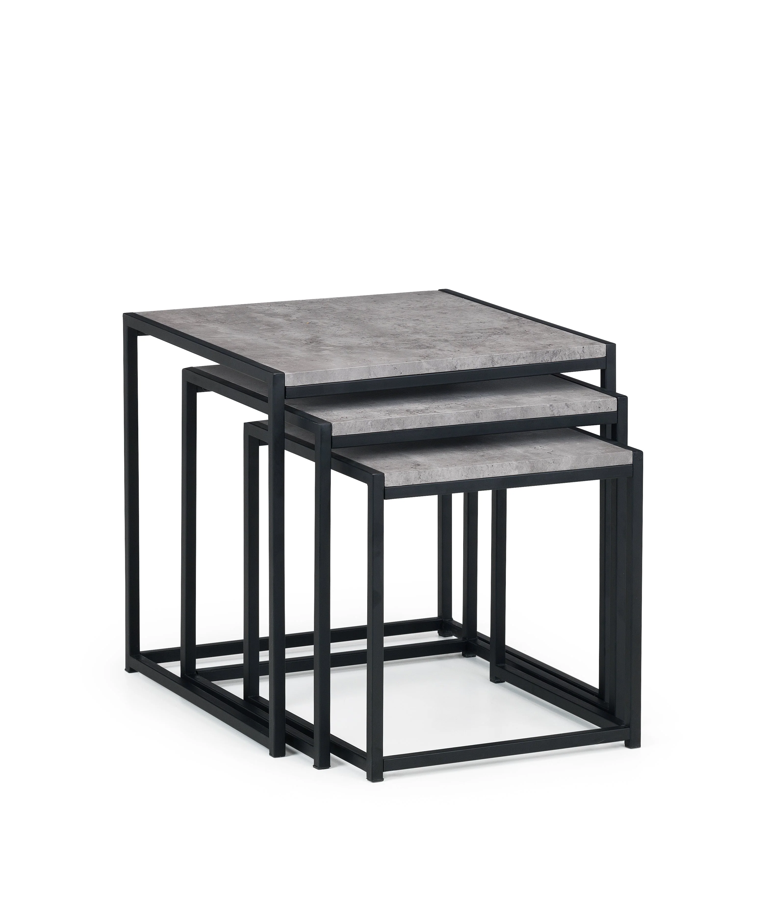 Tala Concrete Nest Of 3 Tables Concrete/Black - Image 2