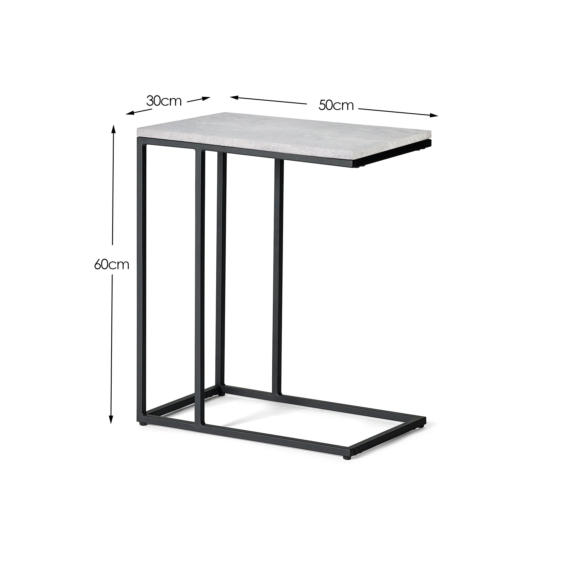 Tala Drinks Table Concrete/Black - Image 4