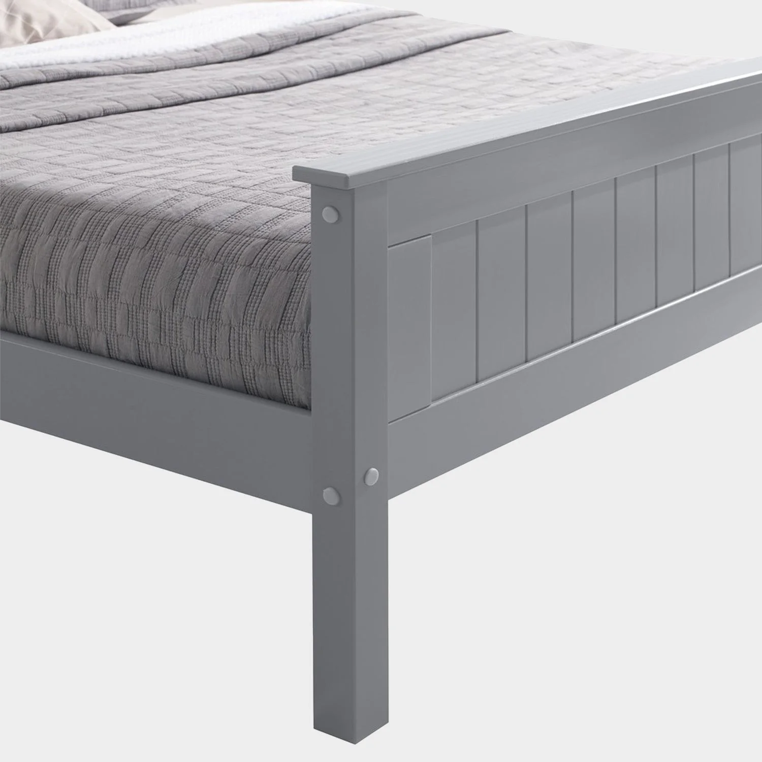 Taurus Bed Frame Double Grey - Image 2