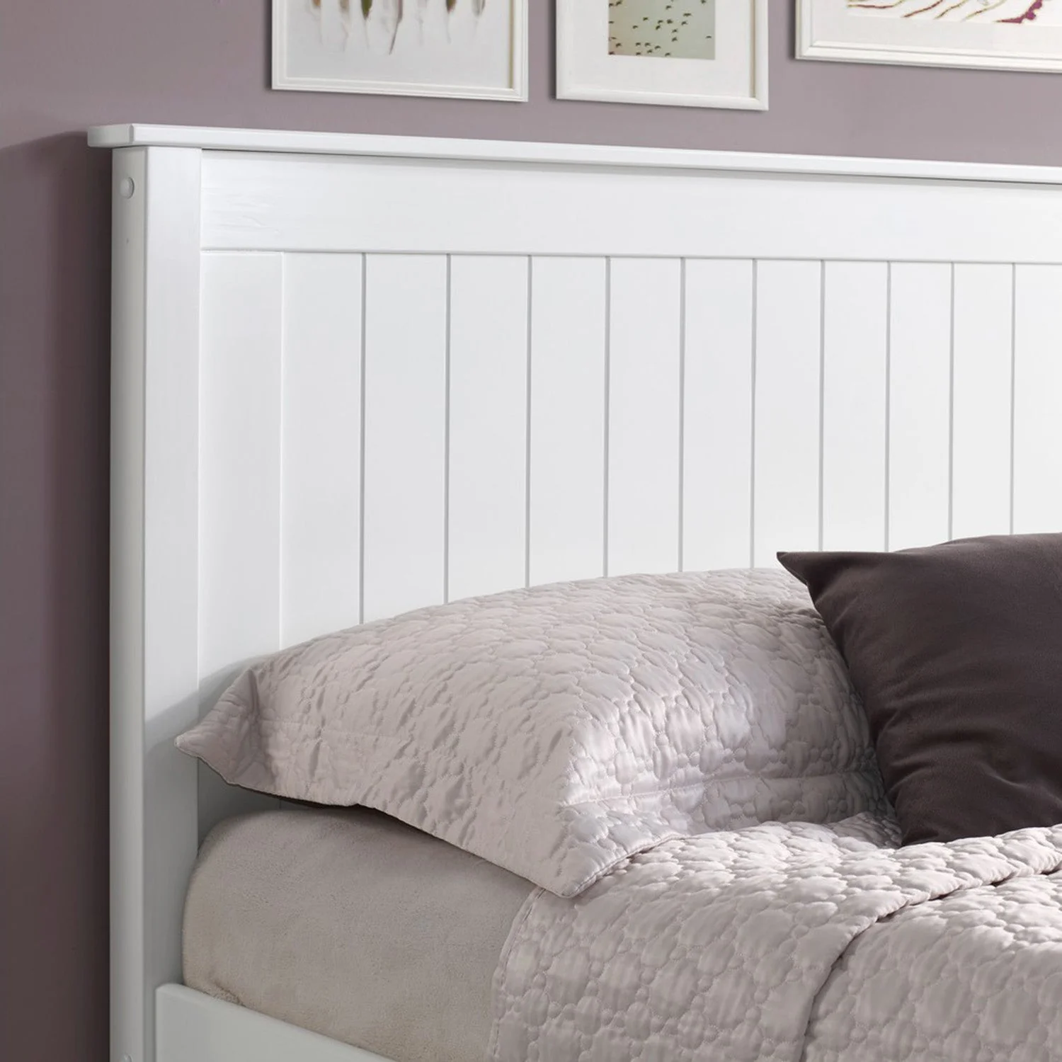 Taurus Bed Frame Single White Low Footend - Image 3