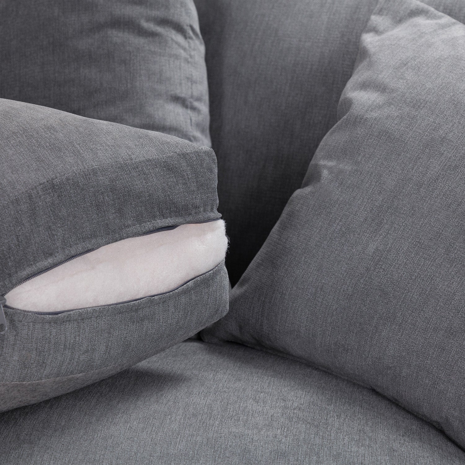 Windsor Fullback Sofa Grey 4 Seater - Image 5